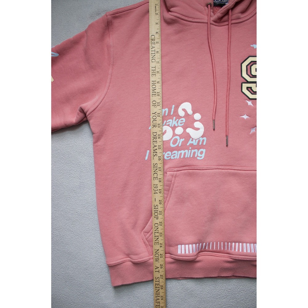 Sugarhill Paranoid Hoodie Salmon Pink Printed Graphics Pullover Men's 2XL - Picture 15 of 15